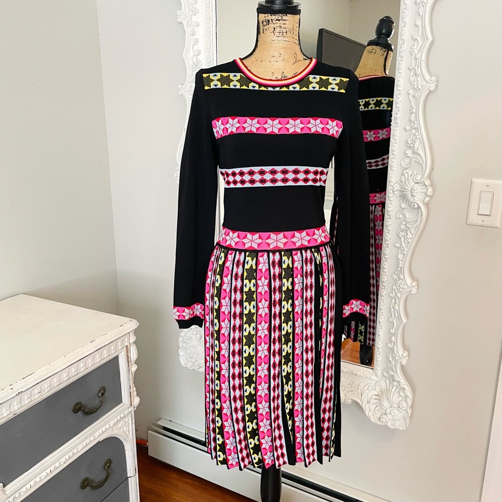 AUTHENTIC EMILIO PUCCI RARE Knit Pleated Logo Dress